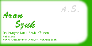 aron szuk business card